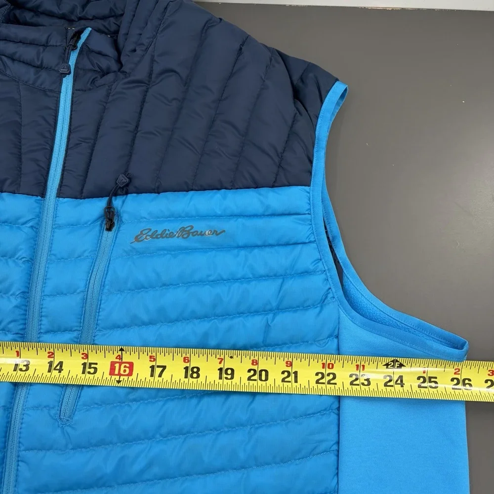Eddie Bauer First Ascent 800 Stormdown Microtherm Pertex‎ Vest Blue Navy Men 2XL